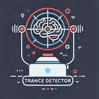 DALL·E 2024-07-21 18.23.24 - A simple icon representing 'The Trance Detector' in the style of the provided image. The icon features a radar-like device scanning a brain, symbolizi