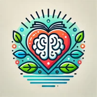 DALL·E 2024-07-24 16.21.37 - An icon with a similar color scheme and style to the previous images, representing 'Heart Wisdom.' The icon features a stylized heart with a brain or