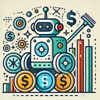 DALL·E 2024-09-16 11.17.43 - An icon representing 'Finances from Selling Robot Cleaners,' featuring a stylized cleaning robot alongside money symbols like coins or dollar signs. T