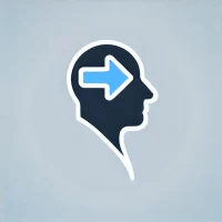 DALL·E 2024-10-22 09.21.10 - A minimalist icon representing hindsight bias, designed in a similar style to the attached glass icon. The icon should feature a simple silhouette of