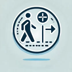 DALL·E 2024-10-25 13.56.51 - A minimalistic icon representing the idea of deciding in advance what conditions would make you walk away. The icon could show a figure standing with