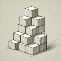 DALL·E 2024-10-25 20.44.28 - A simple, hand-drawn 2D illustration showing a series of blocks stacked carefully on top of each other, each block supporting the next to symbolize a