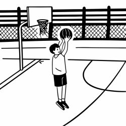 a-boy-playing-basketball-and-taking-a-shot-from-th