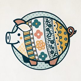 patterned-piggy-bank